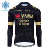Wielershirt 2024 Team Jumbo-Visma Lease A Bike Winter Thermal Fleece - Zwart
